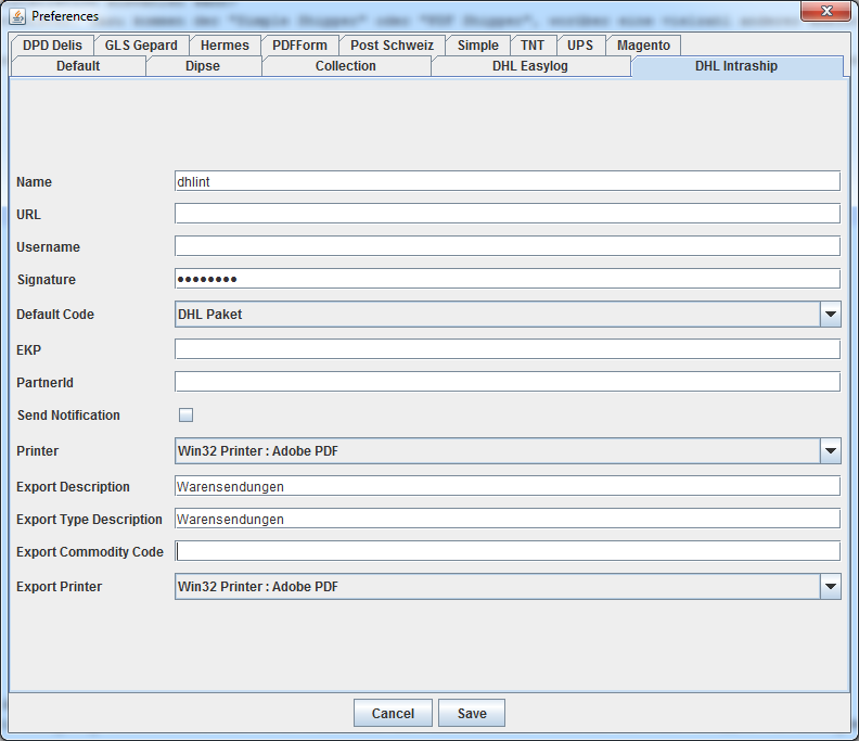 config intraship