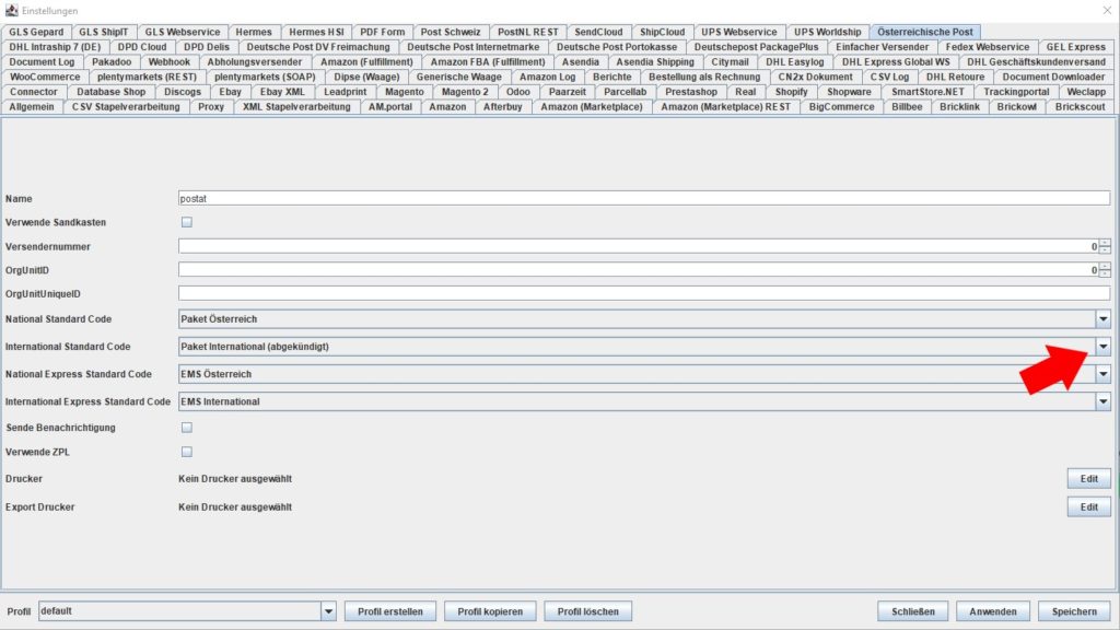 Postat International standard Code