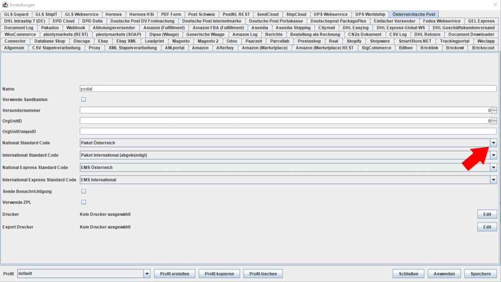 Postat National Standard Code