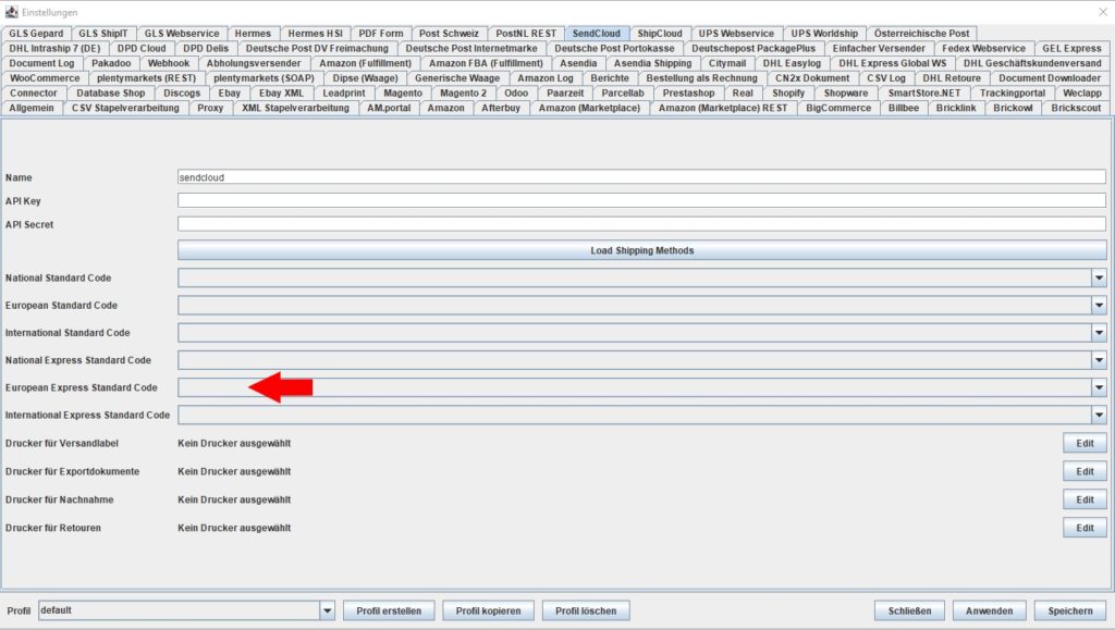 Sendcloud European express