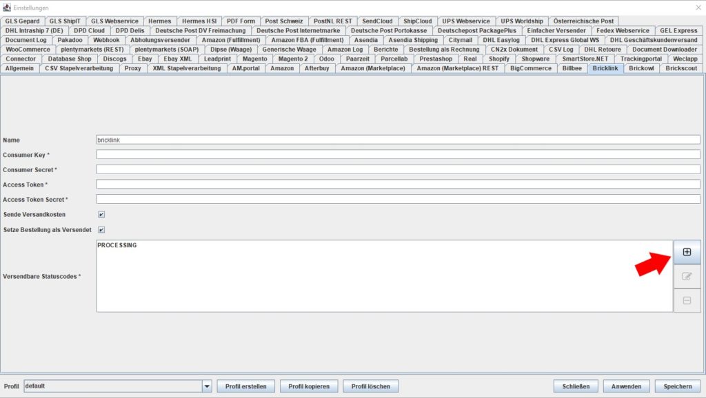 Bricklink Statuscodes