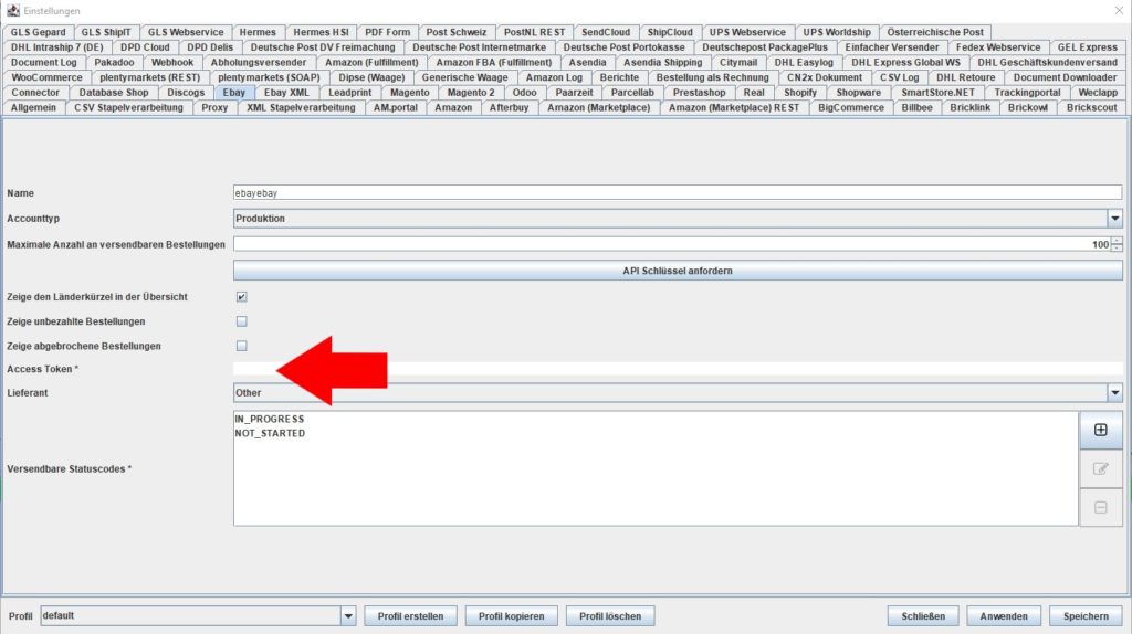 Ebay access token