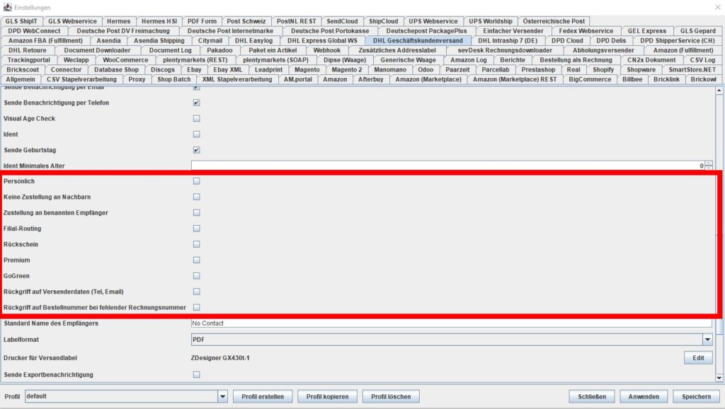 DHLBusinessCustomer Informationen