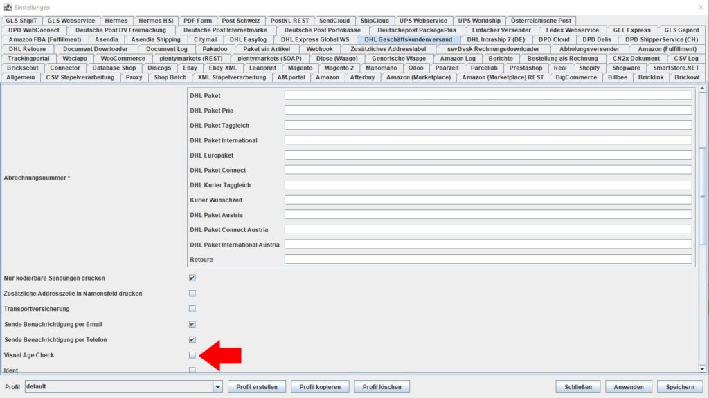 DHLBusinessCustomer visual age check