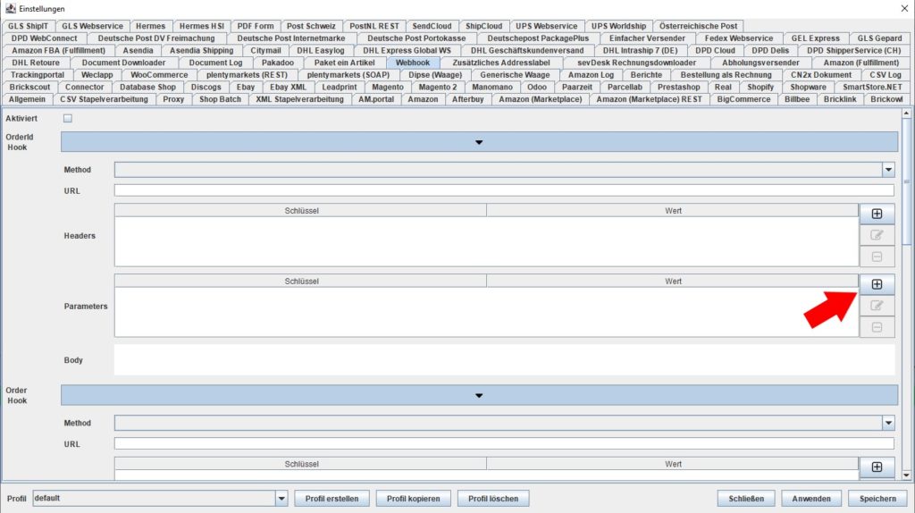 Webhook Parameters