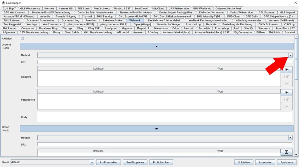 Webhook methode